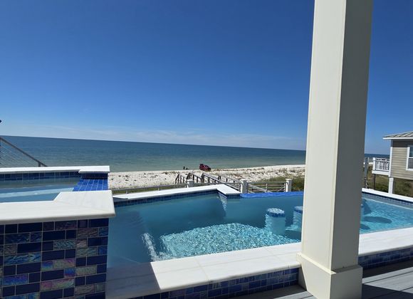 Pool and beach at Cape San Blas